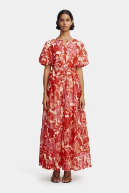 Hansen and Gretel Margiela Maxi Dress Scarlet Garden Size AU 6 for rent on The Volte - image 1