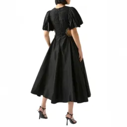 Aje Monica Chainlink Midi Dress Black Size AU 14 for rent on The Volte - image 3