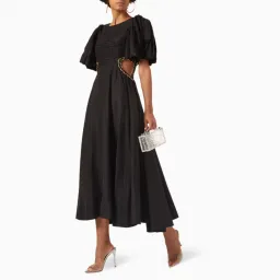 Aje Monica Chainlink Midi Dress Black Size AU 14 for rent on The Volte - image 1