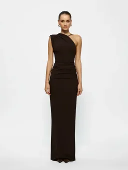 Effie Kats Greer Gown Chocolate Size 8 for rent on The Volte - image 1