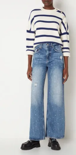 Maje Marine Striped Rib Sweater Size 10/1 for rent on The Volte - image 4