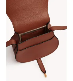 Chloe Small Marcie Saddle Bag in Grained Leather Tan for rent on The Volte - image 3