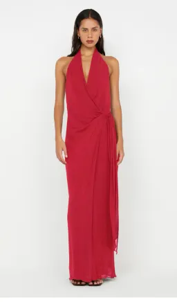 Bec & Bridge Soneva Wrap Dress Maxi Strawberry Size AU 12 for rent on The Volte - image 1