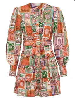 Kate Ford Cairo Frill Layered Mini Dress Wheel of Fortune Size 4 / AU 14 for rent on The Volte - image 5