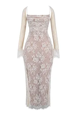 House of CB Artemis Lace Maxi Dress in Vintage Cream Size M / AU 10 (Bigger Cup) for rent on The Volte - image 5