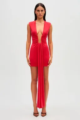 MISHA Jennifer Cupro Mini Dress in Red Size 8/S for rent on The Volte - image 1