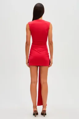 MISHA Jennifer Cupro Mini Dress in Red Size 8/S for rent on The Volte - image 3