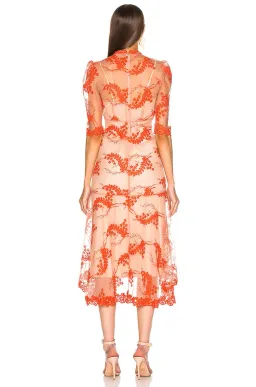 Alice McCall Honeymoon Midi Dress Orange/Nude Size 6 for rent on The Volte - image 3
