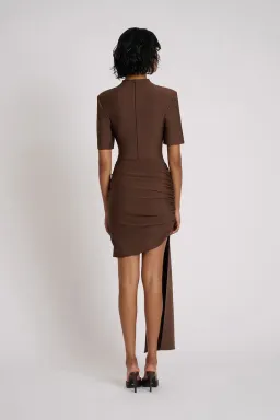 Eliya The Label Eloise Mini Dress Brown Size 6 for rent on The Volte - image 5