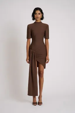 Eliya The Label Eloise Mini Dress Brown Size 6 for rent on The Volte - image 1