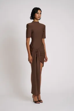 Eliya The Label Eloise Mini Dress Brown Size 6 for rent on The Volte - image 4