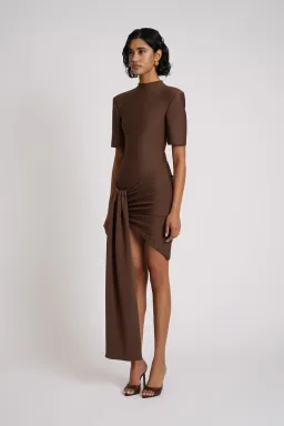 Eliya The Label Eloise Mini Dress Brown Size 6 for rent on The Volte - image 3