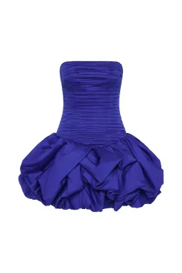 Aje Violette Bubble Hem Mini Dress in Blue Size 10 for rent on The Volte - image 4