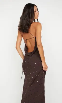 Bec & Bridge Arielle Slip Maxi Dress Dark Chocolate Size 10 for rent on The Volte - image 3
