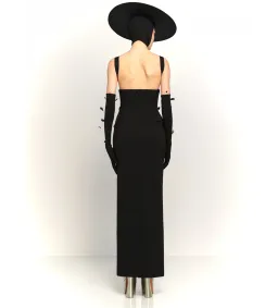 Solace London The Joni Maxi Dress in Black Size 8 for rent on The Volte - image 3