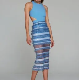 Eliya The Label Oriana Dress Blue Size 6 for rent on The Volte - image 1