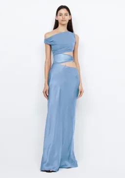 Bec & Bridge Whorl Asym Maxi Dress in Blue Size 16 for rent on The Volte - image 1