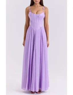 House of CB Pascha butterfly Corset Maxi Dress in Orchid Size 8/S for rent on The Volte - image 1