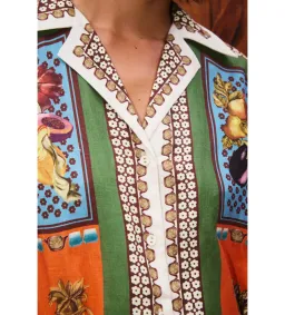 Alemais Rocco Midi Shirtdress Multi Print Size 12/L for rent on The Volte - image 4