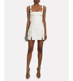 Dion Lee Fan Laced Mini Dress Ivory Size AU 4 for rent on The Volte - image 1