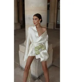 Khirzad Femme Rio Nina Robe Short Ivory Size S AU 8 for rent on The Volte - image 3