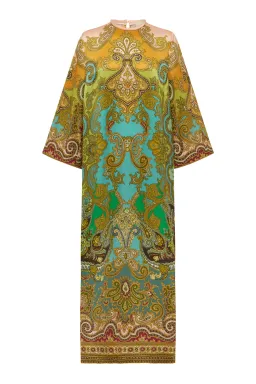 Alemais Clemenza Silk Midi Dress Multi Size 6 for rent on The Volte - image 2
