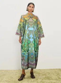 Alemais Clemenza Silk Midi Dress Multi Size 6 for rent on The Volte - image 1