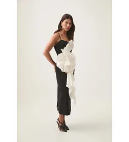 Aje Parallels Spiral Midi Dress Black Size 10 for rent on The Volte - image 3