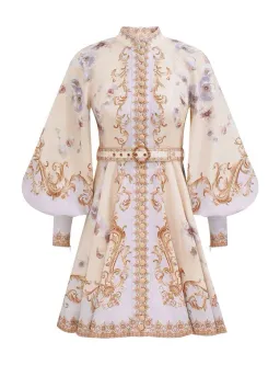 Zimmermann Hypnotic Buttoned Mini Dress Multi Size Size AU 12 for rent on The Volte - image 1