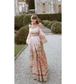 Zimmermann Kaleidoscope Bell Sleeve Gown Multi Floral Size 3 AU 14 for rent on The Volte - image 3