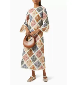 Zimmermann Tallow Lace Trim Midi Dress Multi Size 3 / Size  AU 14 for rent on The Volte - image 1