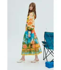 Alemais Paradiso Midi Shirtdress Multi Print Size AU 12 for rent on The Volte - image 3