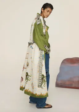 Alémais Bath House Trench Print  Size 16 for rent on The Volte - image 4