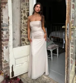 Vintage Vera Wang Paloma Dress Maxi Silver Grey Size AU 8 for rent on The Volte - image 2