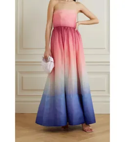 Zimmermann Postcard Strapless Maxi Dress Ombre Size 3 / AU 12- 14 for rent on The Volte - image 2