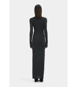 Sir the Label Chiano Long Sleeve Maxi Dress in Black Silver Size 0 / AU 6 for rent on The Volte - image 3