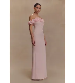 Meshki Nova Ruffle Off Shoulder Maxi Dress Ballet Pink Size 10 for rent on The Volte - image 2