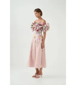 Aje Misha Maxi Dress in Pink Collage Floral Size XS / AU 6 for rent on The Volte - image 6