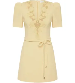 Rebecca Vallance Lulu Short Sleeve Mini Dress in Yellow Size AU 6 for rent on The Volte - image 4