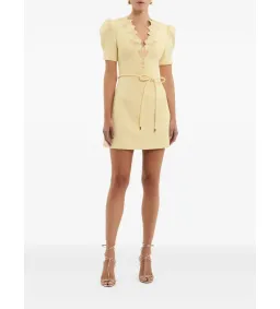 Rebecca Vallance Lulu Short Sleeve Mini Dress in Yellow Size AU 6 for rent on The Volte - image 1
