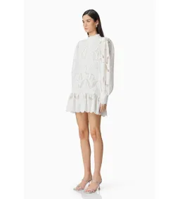Elliatt Eliza Long Sleeve Mini Dress White Size AU 8 for rent on The Volte - image 3