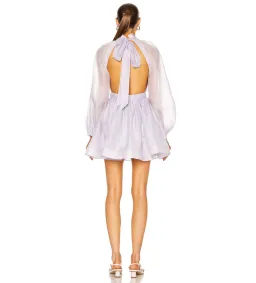 Zimmermann Luminous Long Sleeve Mini Dress Lavender Size 2 AU 12 for rent on The Volte - image 3