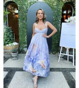 Zimmermann Candescent Bralette Gown Lavender Bird Size 2 AU 12 for rent on The Volte - image 2