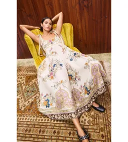 Alemais Antoinette Ballet Midi Sundress Cream Floral Size AU 8 for rent on The Volte - image 3