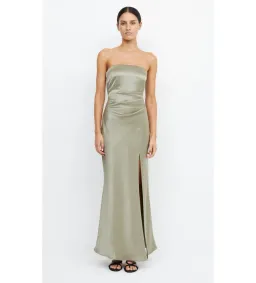 Bec + Bridge Satin Green Sage Maxi Dress Size 8 for rent on The Volte - image 1