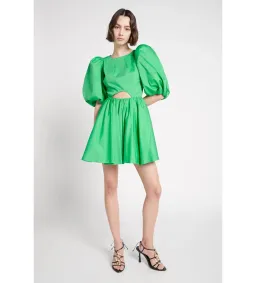 Aje Colette Abstract Cut Out Mini Dress Green Size AU 10 for rent on The Volte - image 1