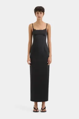 Sir the Label Poppy Column Midi Dress Black Size 12 for rent on The Volte - image 1