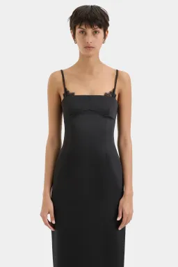 Sir the Label Poppy Column Midi Dress Black Size 12 for rent on The Volte - image 2