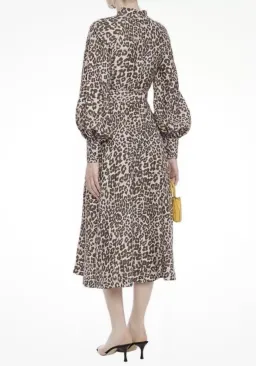 Zimmermann Sabotage Button Up Midi Dress Soft Leopard Size AU 8 for rent on The Volte - image 5