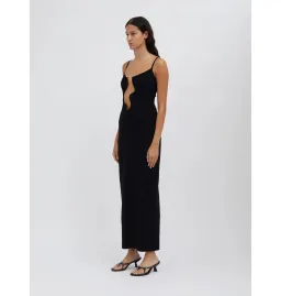 Christopher Esbar Salacia Wire Column Maxi Dress Black Size 8 for rent on The Volte - image 2